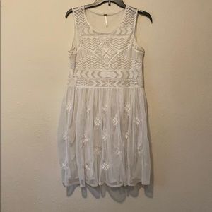 Sheer Free People White Dress